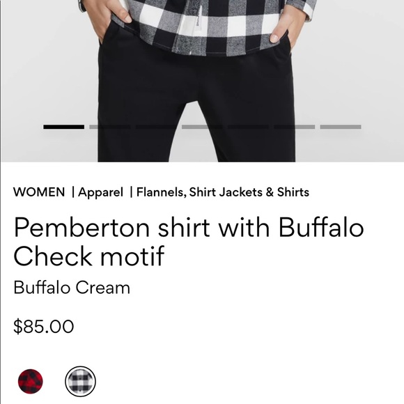 Woolrich black and cream buffalo plaid - Picture 4 of 4